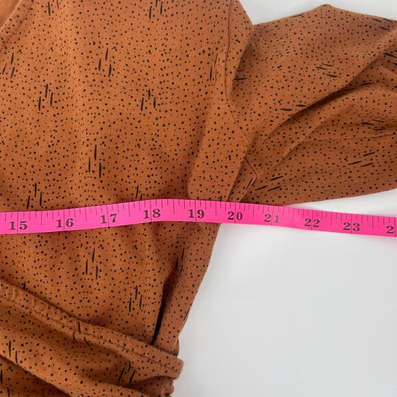 Kuhl Anya Copper Long Sleeve Faux Wrap Dress Size L Neutral‎ Minimalist - Picture 6 of 6